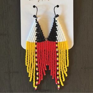 Colorful Beaded Dangle Earrings